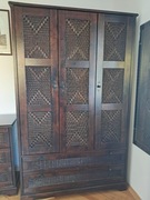 SZAFA KOMODA STOLIK NOCNY MAROKAŃSKIE DREWNO RATAN do sypialni