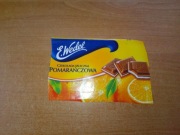 Wedel czekolada mleczna pomarańczowa 1998 puste opakowanie