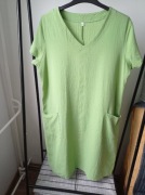 Sukienka krótki rękaw z kieszeniami L