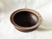 miska naczynie 2l ręcznie wykonana z czerwonej gliny np. na pierogi