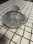 Kryształowa bomboniera z przykrywką, kryształ PRL