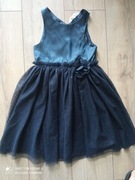 H&M sukienka brokat tiul 122 6-7