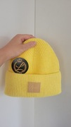 Woolk Polska Czapka nowa żółta z wełną Cieplutka 
