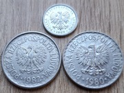 1 zł. 1980 r. w zestawie 3 monet PRL