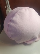 Pokrowiec na kask narciarski dla dziecka L różowy polar  +prążek