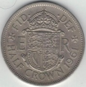 Wielka Brytania 1/2 Half crown pół korony 1961 - 32,3 mm