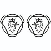 NAKLEJKA TUNING SCANIA ORZEŁEK KIERUNKOWSKAZY 2023