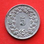 5 Rappen     1962  r  -     Szwajcaria  stan!!