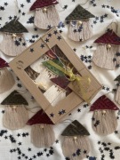 Box zestaw ozdób choinkowych skrzat makrama święta