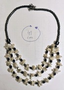 Naszyjnik, hematyt i masa perłowa lata 1970-1985, obwód 41cm