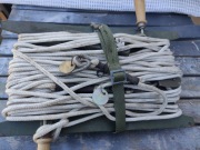 Odciągi antenowe 2x 14m bloczek karabińczyk komplet PRL