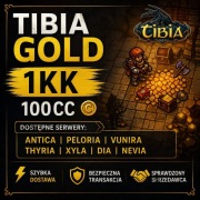TIBIA GOLD 1KK // 100CC ANTICA PELORIA VUNIRA THYRIA XYLA DIA NEVIA