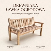 Ławka ogrodowa drewniana solidna