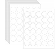 Naklejki samoprzylepne okrągłe na pojemniki pudełka białe 3,3cm 1200 sztuk