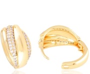 Kolczyki z wysokiej jakości stali z kamyczkami 