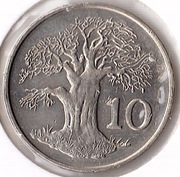 ZIMBABWE 10 centów 1988, KM# 3, AU