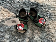 Kapcie MB 20 zielone NOWE skórzana wkładka papcie buty buciki sandałki