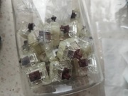 Zestaw: Oryginalne Cherry MX Brown + Keycaps PBT Pudding (White) + Czarne