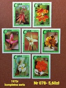 Znaczki flora:078: kwiaty- Kuba 1973r **