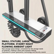 Zestaw prysznicowy LED miedziany z wyświetlaczem, montaż ścienny  