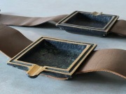 Designerskie popielniczki na oparcie kanapy, styl Hagenauer, lata 60.