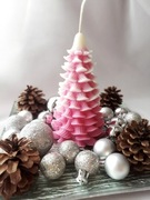 MoonLight 100 % świeca sojowa choinka M róż