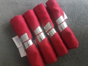 Zestaw 4 serwetki materiałowe obiadowe 48x48cm LIVARNO z pierścieniami 