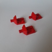 Lego 3481 Red Plate 2 x 2 with Pin for Helicopter Tail Rotor 