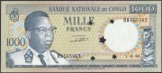 Kongo Congo 1000 franków 1964 - stan bankowy UNC