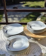 Talerze wzorki drzewa, szlaczki