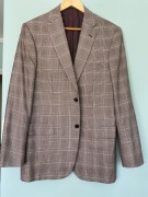 Bordowa marynarka w kratkę Brioni rozm. 50
