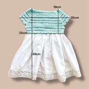 Ręcznie robiona sukienka na szydełku 6-9 miesięcy