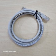 Patchcord F/UTP 6 RJ45 / RJ45 1 m biały FTP LAN Kabel internetu PC szary