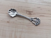 ŁYŻECZKA DO SOLI PIEPRZU MUSZELKA SREBRO PRÓBA 800 NIEMCY SECESJA 