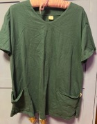 Zestaw medyczny scrubs ciemna zieleń plus size 