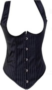 gorset damski na ramiączkach sznurowany w paski kostium top r. L