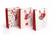 Torebka prezentową papierowa 3D serca Walentynki