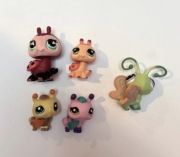 Littlest pet shop zestaw biedronka, motyl, pszczoła