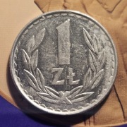Moneta 1zl z roku 1982.