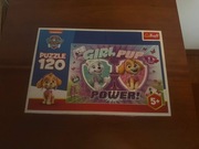 Puzzle Psi Patrol 120 el. Girl Pup Power Trefl uszkodzone