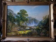Kopia obrazu - Louis Gurlitt, pejzaż Campagna Romana