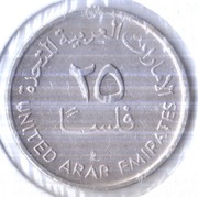ZJEDNOCZONE EMIRATY ARABSKIE 25 filsów 1989 (1409), KM# 4, XF