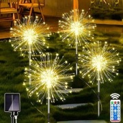 Joycome – Dekoracyjne lampki solarne do ogrodu, 4 x 120 LED