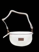 Biała nerka ze skóry naturalnej 