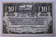 Notgeld - Gutschein, Austria, Lambach, 10 Heller, 1920