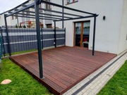 Zabudowa tarasów montaż pergoli altanek domków dla dzieci huśtawek, donic