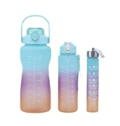 ZESTAW 3 BUTELEK NA WODĘ BIDONY 0.3L 1L 2L