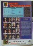 ODRA Wodzisław Śląski -- plakaty drużyny (sezony: 1997/98 do 2001/02)