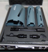 Zestaw diamentowych otwornic do betonu Erbauer 117 mm, 52 mm i 38 mm