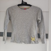 5.10.15 fajna bawełniana szara bluzka długi rękaw 116